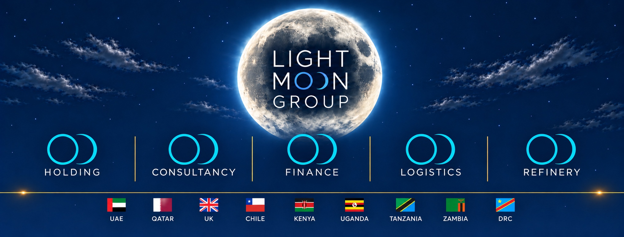 Light Moon Group and its companies — UAE, Qatar, UK, Chile, Kenya, Uganda, Tanzania, Zambia and DRC — www.lightmoongroup.com